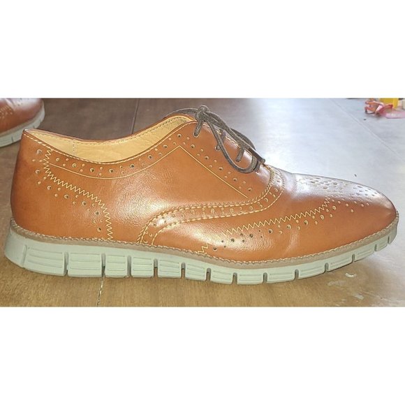 Deerstags Benton Jr Boys Dress Shoes, Brown Sz 7M Wingtips - Picture 2 of 9